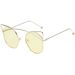 Cat Eye Women Unisex Fashion Cat Eyes Sunglasses New Shades Acetate Frame UV Glasses Sunglasses - D - C818SU4KK8Z $9.02