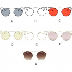 Cat Eye Women Unisex Fashion Cat Eyes Sunglasses New Shades Acetate Frame UV Glasses Sunglasses - D - C818SU4KK8Z $9.02