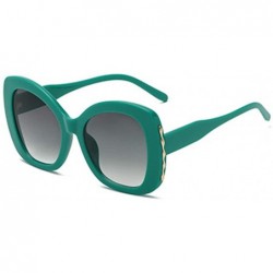 Oval fashion Shade Sunglasses Retro glasses Men and women Sunglasses - Green - C218LITQAYO $17.71