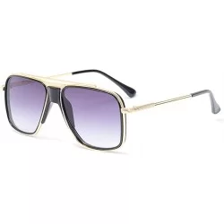 Aviator Retro Pilot Sunglasses for men women Double beam Classic Sunglasses Metal Frame Sunglasses 100% UV protection - 2 - C...