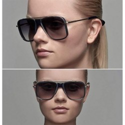 Aviator Retro Pilot Sunglasses for men women Double beam Classic Sunglasses Metal Frame Sunglasses 100% UV protection - 2 - C...