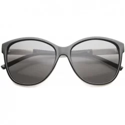 Cat Eye Women's Glam Fashion Metal Temple Oversize Cat Eye Sunglasses 59mm - Black-gold / Smoke - CG12I21SHNR $19.88