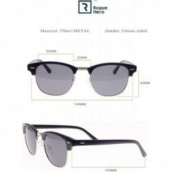 Square Semi Rimless Polarized Sunglasses Women UV Protection Men Retro Brand Sun Glasses - Matte Black / Black - CX18XYLQEDT ...