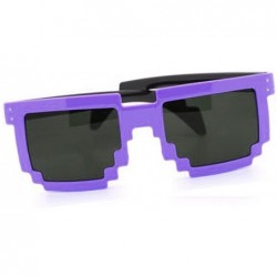 Square Retro 8-Bit Sunglasses Game Pixel Shades Wholesale - Lot of 6- Random Colors - CS1200I814F $15.37