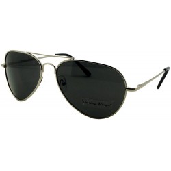 Aviator Classic Aviator Sunglasses Brand New with - Silver Frame- Smoke Lens - CT11CQYOXAR $8.50