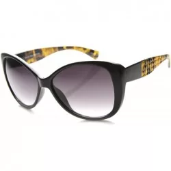 Butterfly Women's Oversize Wide Temple Textured Detail Butterfly Sunglasses 58mm - Black-tortoise / Lavender - CB126OMVS9V $1...