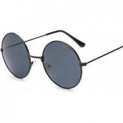 Round Fashion Candy Vintage Round Mirror Sunglasses Women Luxury Design Black Sun Glasses Oculos - Silversilver - CW19853MO5S...
