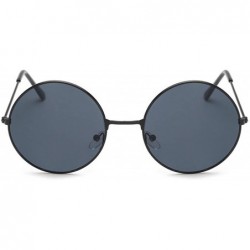 Round Fashion Candy Vintage Round Mirror Sunglasses Women Luxury Design Black Sun Glasses Oculos - Silversilver - CW19853MO5S...