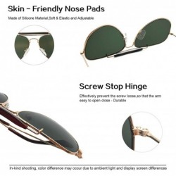 Aviator Ultra classic UV Protection high definition visual Lens Great Quality decent Sunglasses - Gold Frame + Green Lens - C...