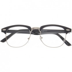Square Soho Retro Square Fashion Sunglasses - Black-silver - CJ11OJZAAYD $17.59
