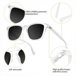 Sport Polarized Sunglasses for Women- Square Polarized Sunglasses Unisex Fashion Glasses UV400 Protection - CA18SHK4OM0 $15.70