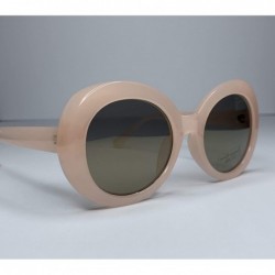 Round Round Retro Pink Sunglasses for Women Polarized - CN196HKKX0T $11.84