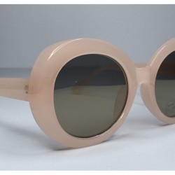Round Round Retro Pink Sunglasses for Women Polarized - CN196HKKX0T $11.84