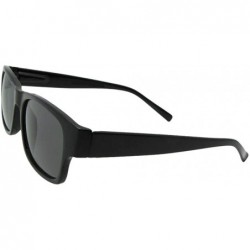 Wayfarer Small Retro Polarized Sunglasses PSR19 - Black Frame Gray Lenses - CP18KZTHOD8 $16.77