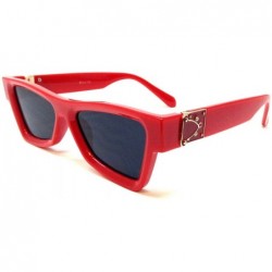 Oversized Elegant Thick Classic Casual Square Luxury Sunglasses - Red & Gold Frame - CP18XURR3G3 $13.64