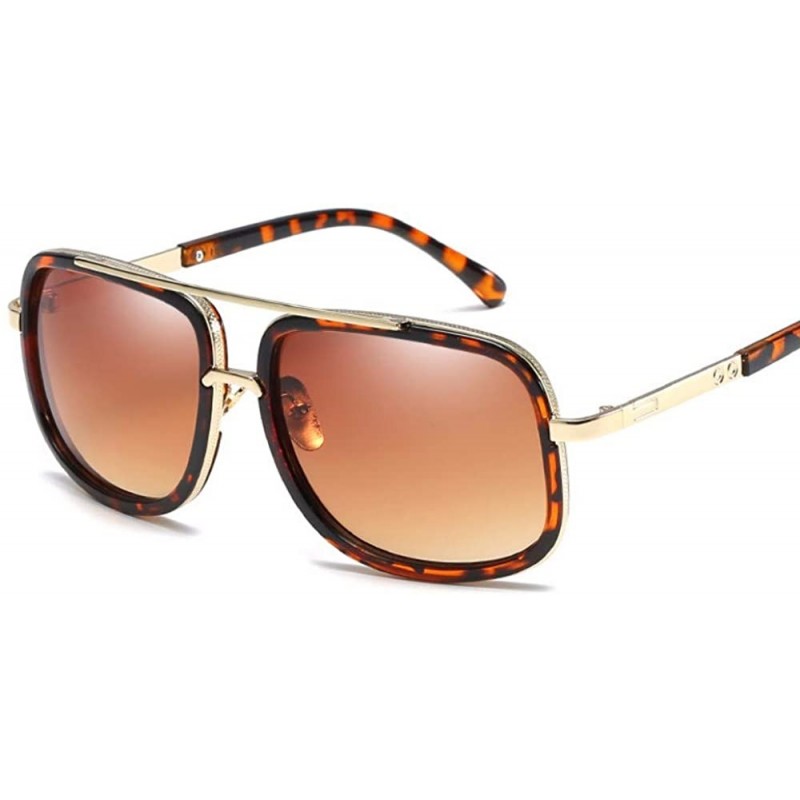 Aviator Euro-American box sunglasses- color film reflective glasses- sunglasses and sunglasses - H - CY18Q06UO4R $58.41
