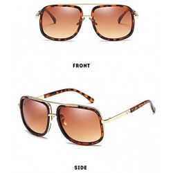 Aviator Euro-American box sunglasses- color film reflective glasses- sunglasses and sunglasses - H - CY18Q06UO4R $58.41