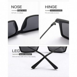 Square TR90 Spectacle Frame TAC1.1 Polarized Sunglasses Business Casual Men's Fashion Sunglasses - Sand Black Grey C2 - CX190...