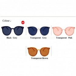 Cat Eye Designer Cat Eye Sunglasses Women Ladies 2019 Big Transparent Sun Glasses - Transparent Pink - CM18W8X0NZH $22.10