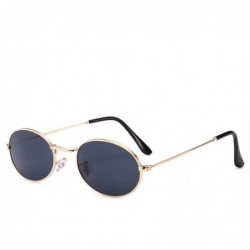 Oval Vintage Trending Oval Sunglasses Colored Gorgeous Round Metallic Glasses - CI18IH5Z7LN $56.16