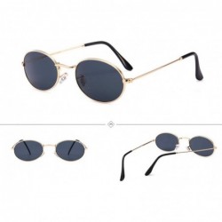 Oval Vintage Trending Oval Sunglasses Colored Gorgeous Round Metallic Glasses - CI18IH5Z7LN $30.63