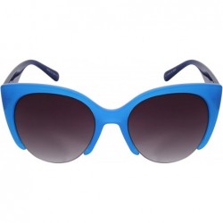 Cat Eye Women's Designer Inspired Cat Eye Sunglasses with Gradient Lens 32118-AP - Blue - C712B8RD70F $12.10