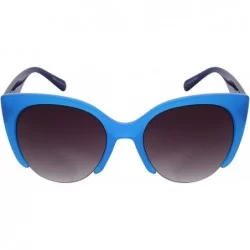 Cat Eye Women's Designer Inspired Cat Eye Sunglasses with Gradient Lens 32118-AP - Blue - C712B8RD70F $12.10