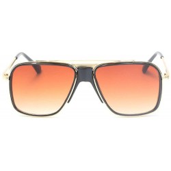 Goggle Fashion Sunglasses Ladies Trend Sunglasses Tide Box Thick Nose Sunglasses Mens Goggle - Brown - C918Y85AH0E $11.72