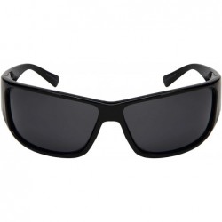 Sport Sport Wrap Style Unisex Sunglasses 100% UV400 Protection Ultra Light - Black Frame/Grey Lens - CH18YRKO8C6 $9.07