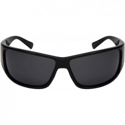 Sport Sport Wrap Style Unisex Sunglasses 100% UV400 Protection Ultra Light - Black Frame/Grey Lens - CH18YRKO8C6 $9.07
