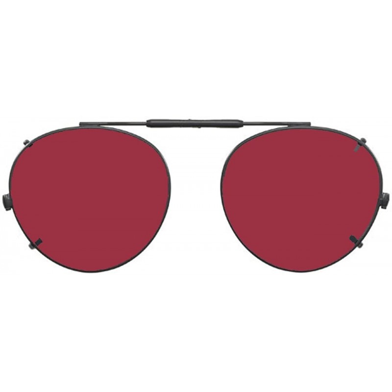 Round Visionaries Polarized Clip on Sunglasses - Round - Black Frame - 49 x 43 Eye - CP12N1ZA1ME $46.86