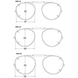 Round Visionaries Polarized Clip on Sunglasses - Round - Black Frame - 49 x 43 Eye - CP12N1ZA1ME $46.86