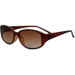 Wrap Eyes Stylish Bifocal Sunglasses - Brown - CE11K26OMHV $40.99