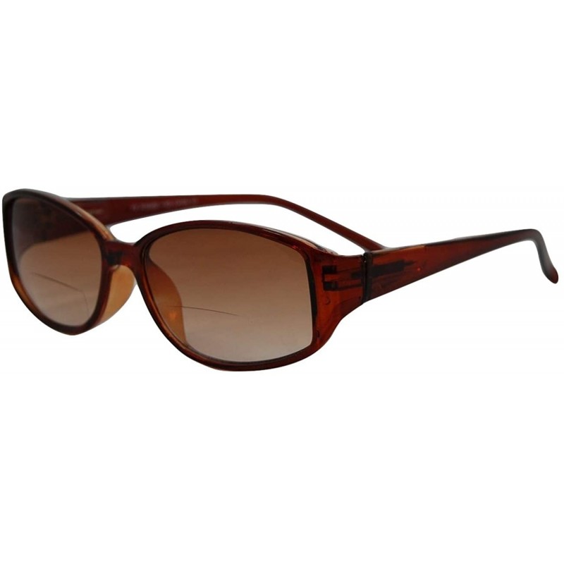 Wrap Eyes Stylish Bifocal Sunglasses - Brown - CE11K26OMHV $22.16