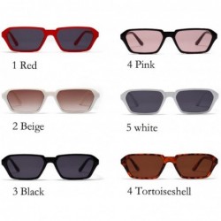 Square Vintage Women Men Square Frame Shades Sunglasses Integrated UV Glasses (Black) - Black - CY18E4RN0ZT $7.80