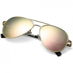 Aviator Polarized Small Aviator Sunglasses for Adult Small Face and Junior- 100% UV400 Protection- 52mm - CN199AW8SA5 $10.46