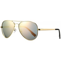 Aviator Polarized Small Aviator Sunglasses for Adult Small Face and Junior- 100% UV400 Protection- 52mm - CN199AW8SA5 $10.46