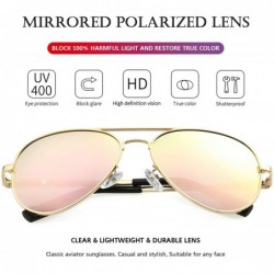 Aviator Polarized Small Aviator Sunglasses for Adult Small Face and Junior- 100% UV400 Protection- 52mm - CN199AW8SA5 $10.46
