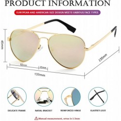 Aviator Polarized Small Aviator Sunglasses for Adult Small Face and Junior- 100% UV400 Protection- 52mm - CN199AW8SA5 $10.46