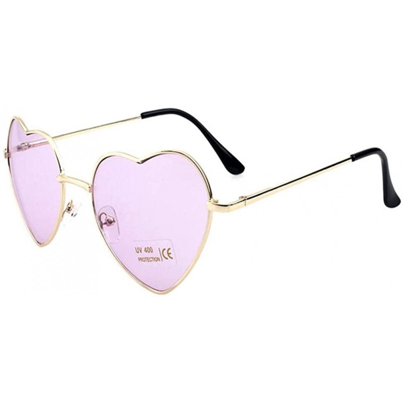 Rimless Ladies Heart Shaped Sunglasses Metal Women Designer Fashion Rimless Lenses Sun Glasses - C14 - CI18Y40ROMR $20.63