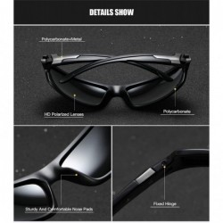 Sport Polarized Sport Sunglasses for Men Women Cycling Driving Fishing Running Baseball - Matte Black White - CX193XKENGL $15.63