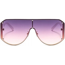 Oversized Women One Piece Square Sunglasses Ladies Goggle Shades Vintage Oversized Sun Glasses For Female - C919038XCLA $16.21