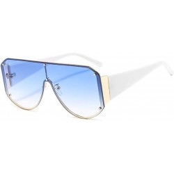 Oversized Women One Piece Square Sunglasses Ladies Goggle Shades Vintage Oversized Sun Glasses For Female - C919038XCLA $16.21