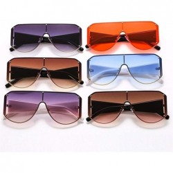 Oversized Women One Piece Square Sunglasses Ladies Goggle Shades Vintage Oversized Sun Glasses For Female - C919038XCLA $16.21