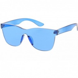 Wayfarer Urban Modern"Rim" Mono Block Rimless Sunglasses - Blue - CI18GYS05G5 $18.64
