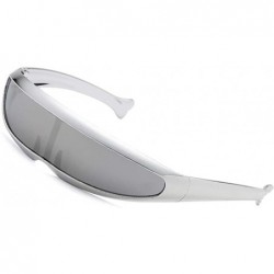 Wrap Futuristic Cyclops Sunglasses For Cosplay Narrow Cyclops Adult Party Glasses Wrap - 6 - C218H3REHO2 $19.48