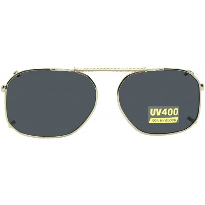 Wrap Modified Aviator Non Polarized Clip on Sunglass - Lite Pewter-non Polarized Gray Lens - C5180EIGYM0 $15.53