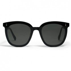 Round 2020 Polarized Sunglasses Oversized Sun Glasses Women Shades Rund frame 100% UV Protection - Black - CU194OQCQLO $21.60
