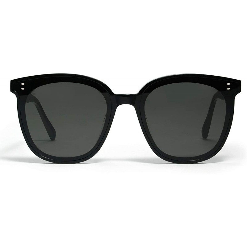 Round 2020 Polarized Sunglasses Oversized Sun Glasses Women Shades Rund frame 100% UV Protection - Black - CU194OQCQLO $8.64