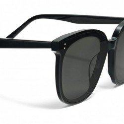 Round 2020 Polarized Sunglasses Oversized Sun Glasses Women Shades Rund frame 100% UV Protection - Black - CU194OQCQLO $8.64